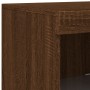 Sideboard with LED light 3 pieces oak brown engineered wood by , Sideboards - Ref: Foro24-3209120, Price: 250,51 €, Discount: %