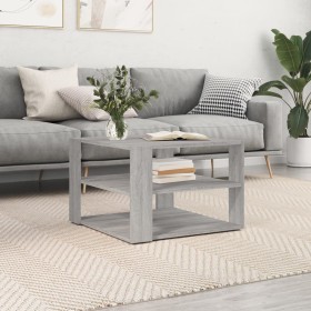 Sonoma gray engineered wood coffee table 59.5x59.5x40 cm by , Coffee table - Ref: Foro24-834255, Price: 52,89 €, Discount: %