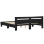 Estructura cama con cabecero madera ingeniería negro 200x200 cm de , Camas y somieres - Ref: Foro24-3207393, Precio: 151,58 €...