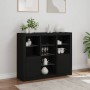 Sideboards mit LED-Beleuchtung, 3 Stück, schwarzes Holzwerkstoff von , Sideboards - Ref: Foro24-3209122, Preis: 220,49 €, Rab...