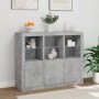 Sideboard with LED light 3 pieces concrete gray engineered wood by , Sideboards - Ref: Foro24-3209103, Price: 200,91 €, Disco...