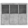 Sideboard with LED light 3 pieces concrete gray engineered wood by , Sideboards - Ref: Foro24-3209103, Price: 200,91 €, Disco...