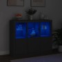 Sideboards with LED lights 3 pieces black engineered wood by , Sideboards - Ref: Foro24-3209101, Price: 224,55 €, Discount: %