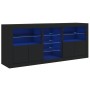 Aparador con luces LED negro 162x37x67 cm de , Aparadores - Ref: Foro24-3209031, Precio: 203,38 €, Descuento: %