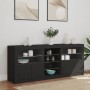 Sideboard with LED lights black 162x37x67 cm by , Sideboards - Ref: Foro24-3209031, Price: 186,99 €, Discount: %