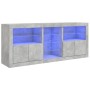 Aparador con luces LED gris hormigón 162x37x67 cm de , Aparadores - Ref: Foro24-3209033, Precio: 200,76 €, Descuento: %