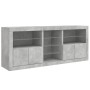 Concrete gray sideboard with LED lights 162x37x67 cm by , Sideboards - Ref: Foro24-3209033, Price: 201,05 €, Discount: %