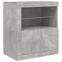 Concrete gray sideboard with LED lights 162x37x67 cm by , Sideboards - Ref: Foro24-3209033, Price: 201,05 €, Discount: %