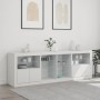 Sideboard with white LED lights 202x37x67 cm by , Sideboards - Ref: Foro24-3209044, Price: 217,12 €, Discount: %