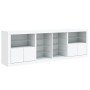 Sideboard with white LED lights 202x37x67 cm by , Sideboards - Ref: Foro24-3209044, Price: 217,12 €, Discount: %