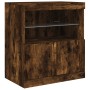 Sideboard with LED lights smoked oak 181.5x37x67 cm by , Sideboards - Ref: Foro24-3209006, Price: 213,21 €, Discount: %