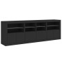 Aparador con luces LED negro 202x37x67 cm de , Aparadores - Ref: Foro24-3209010, Precio: 214,57 €, Descuento: %