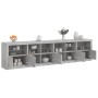 Concrete gray sideboard with LED lights 283x37x67 cm by , Sideboards - Ref: Foro24-3209019, Price: 294,39 €, Discount: %