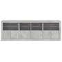 Concrete gray sideboard with LED lights 202x37x67 cm by , Sideboards - Ref: Foro24-3209012, Price: 214,18 €, Discount: %