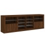 Sideboard with LED lights brown oak 202x37x67 cm by , Sideboards - Ref: Foro24-3209050, Price: 214,24 €, Discount: %