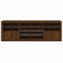 Sideboard with LED lights brown oak 202x37x67 cm by , Sideboards - Ref: Foro24-3209050, Price: 214,24 €, Discount: %