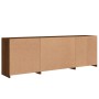 Sideboard with LED lights brown oak 202x37x67 cm by , Sideboards - Ref: Foro24-3209050, Price: 214,24 €, Discount: %