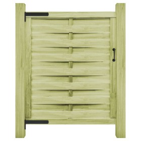 Puerta de jardín madera de pino impregnada verde 100x125 cm de vidaXL, Puertas de jardín - Ref: Foro24-45310, Precio: 62,99 €...