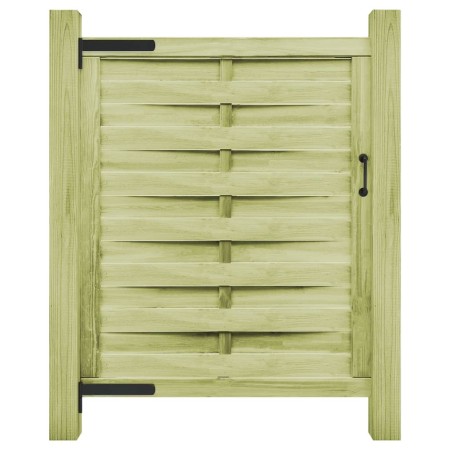 Puerta de jardín madera de pino impregnada verde 100x125 cm de vidaXL, Puertas de jardín - Ref: Foro24-45310, Precio: 62,06 €...