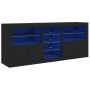 Aparador con luces LED negro 181,5x37x67 cm de , Aparadores - Ref: Foro24-3209038, Precio: 201,85 €, Descuento: %