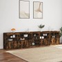 Sideboard with LED lights smoked oak 283x37x67 cm by , Sideboards - Ref: Foro24-3209027, Price: 319,99 €, Discount: %