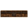 Sideboard with LED lights smoked oak 283x37x67 cm by , Sideboards - Ref: Foro24-3209027, Price: 319,99 €, Discount: %