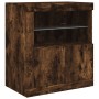 Sideboard with LED lights smoked oak 283x37x67 cm by , Sideboards - Ref: Foro24-3209027, Price: 319,99 €, Discount: %