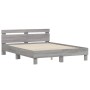 Estructura de cama cabecero y luces LED gris Sonoma 150x200 cm de , Camas y somieres - Ref: Foro24-3207544, Precio: 155,94 €,...