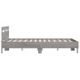 Estructura de cama cabecero y luces LED gris Sonoma 150x200 cm de , Camas y somieres - Ref: Foro24-3207544, Precio: 155,94 €,...