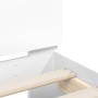 Estructura cama con cabecero madera ingeniería blanco 135x190cm de , Camas y somieres - Ref: Foro24-3207441, Precio: 128,01 €...