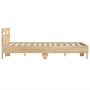 Cama con cabecero madera de ingeniería roble Sonoma 135x190 cm de , Camas y somieres - Ref: Foro24-3207443, Precio: 140,53 €,...