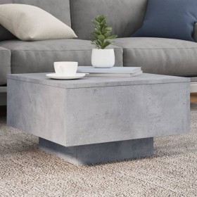 Coffee table with LED lights concrete gray 55x55x31 cm by , Coffee table - Ref: Foro24-836577, Price: 59,31 €, Discount: %