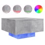 Coffee table with LED lights concrete gray 55x55x31 cm by , Coffee table - Ref: Foro24-836577, Price: 63,59 €, Discount: %