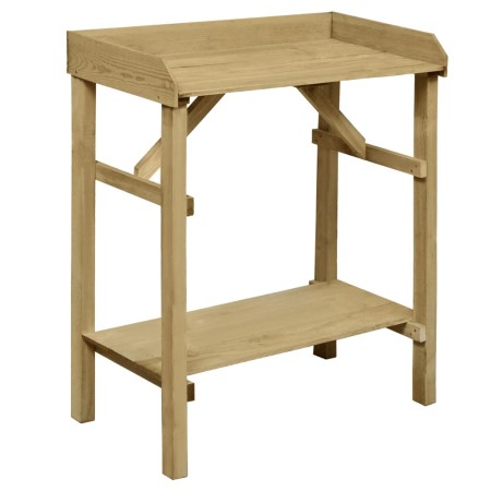 Mesa de jardinera madera de pino impregnada 75x40x90 cm de vidaXL, Soportes para macetas - Ref: Foro24-45302, Precio: 69,99 €...