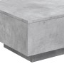 Coffee table with LED lights concrete gray 55x55x31 cm by , Coffee table - Ref: Foro24-836577, Price: 63,59 €, Discount: %