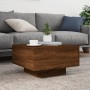 Coffee table with LED lights brown oak 55x55x31 cm by , Coffee table - Ref: Foro24-836580, Price: 57,45 €, Discount: %