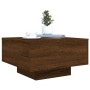 Coffee table with LED lights brown oak 55x55x31 cm by , Coffee table - Ref: Foro24-836580, Price: 57,45 €, Discount: %