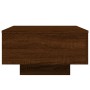 Coffee table with LED lights brown oak 55x55x31 cm by , Coffee table - Ref: Foro24-836580, Price: 57,45 €, Discount: %