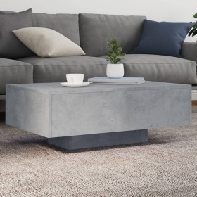 Coffee table with LED lights concrete gray 85x55x31 cm by , Coffee table - Ref: Foro24-836612, Price: 78,25 €, Discount: %