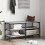 Sonoma gray engineered wood shoe bench 100x38.5x49 cm by , Benches for halls and storage - Ref: Foro24-839046, Price: 60,45 €...