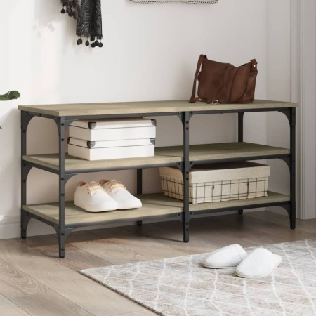 Schuhbank aus Holzwerkstoff Sonoma-Eiche 100x38,5x49 cm von , Bänke für Hallen und Lager - Ref: Foro24-839044, Preis: 58,99 €...