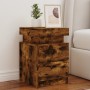 Nightstand with LED lights smoked oak 35x39x55 cm by , Nightstands - Ref: Foro24-836757, Price: 61,02 €, Discount: %