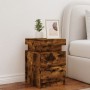 Nightstand with LED lights smoked oak 35x39x55 cm by , Nightstands - Ref: Foro24-836757, Price: 61,02 €, Discount: %