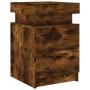 Nightstand with LED lights smoked oak 35x39x55 cm by , Nightstands - Ref: Foro24-836757, Price: 61,02 €, Discount: %