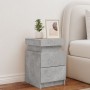 Concrete gray bedside table with LED lights 35x39x55 cm by , Nightstands - Ref: Foro24-836755, Price: 69,45 €, Discount: %