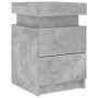 Concrete gray bedside table with LED lights 35x39x55 cm by , Nightstands - Ref: Foro24-836755, Price: 69,45 €, Discount: %