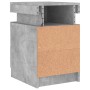 Concrete gray bedside table with LED lights 35x39x55 cm by , Nightstands - Ref: Foro24-836755, Price: 69,45 €, Discount: %