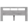 Cabecero LED madera ingeniería gris Sonoma 200x18,5x103,5 cm de , Cabeceros y pies de cama - Ref: Foro24-837370, Precio: 101,...