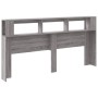 Cabecero LED madera ingeniería gris Sonoma 200x18,5x103,5 cm de , Cabeceros y pies de cama - Ref: Foro24-837370, Precio: 101,...