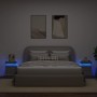 Mesitas de noche con luces LED 2 uds gris Sonoma 35x39x55 cm de , Mesitas de noche - Ref: Foro24-836760, Precio: 114,42 €, De...